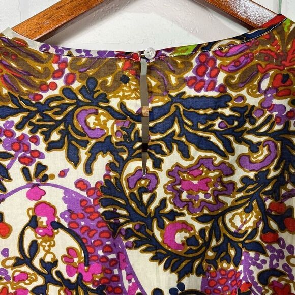 Talbots Womens Blouse size 10 Paisley Artsy Print - Picture 8 of 9